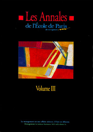 Couverture Les Annales de l'École de Paris du management - Volume 3
