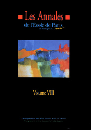 Couverture Les Annales de l'École de Paris du management - Volume 8