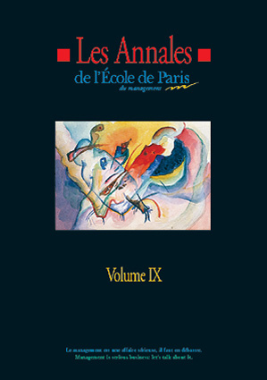 Couverture Les Annales de l'École de Paris du management - Volume 9